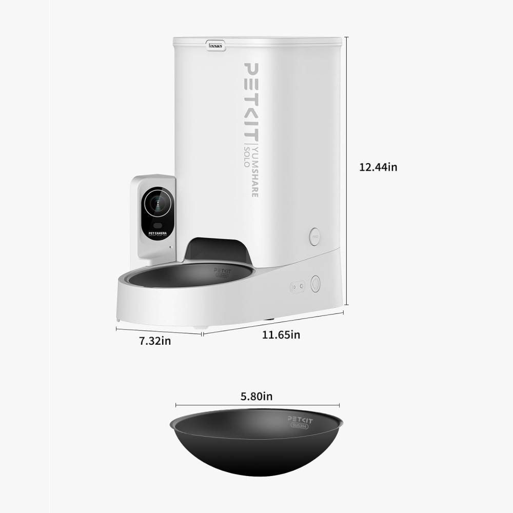 PETKIT Automatic Cat Feeder 2.4G WiFi Pet Feeder for Cat &Dog, 2-Way Audio