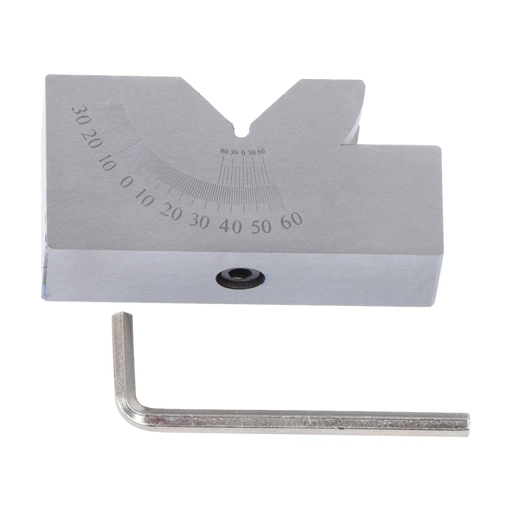 0-60 Degree Precision Gauge Adjustable Angle V Block Milling Tool 3"x 1"x 1-1/4"