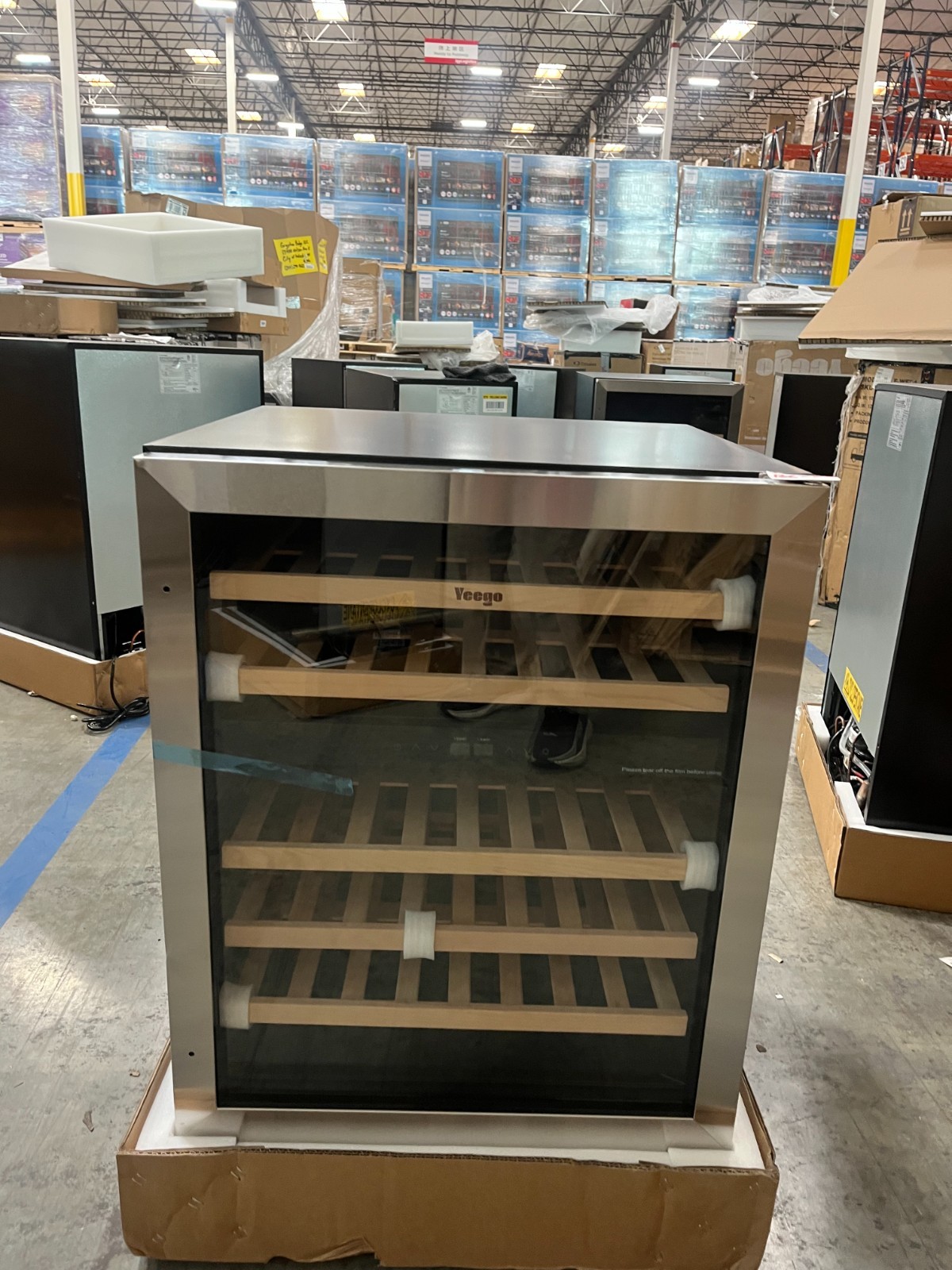 Yeego 24" Dual Zone Home/Bar Black Wine Cooler Refrigerator Hold 46 Bottles