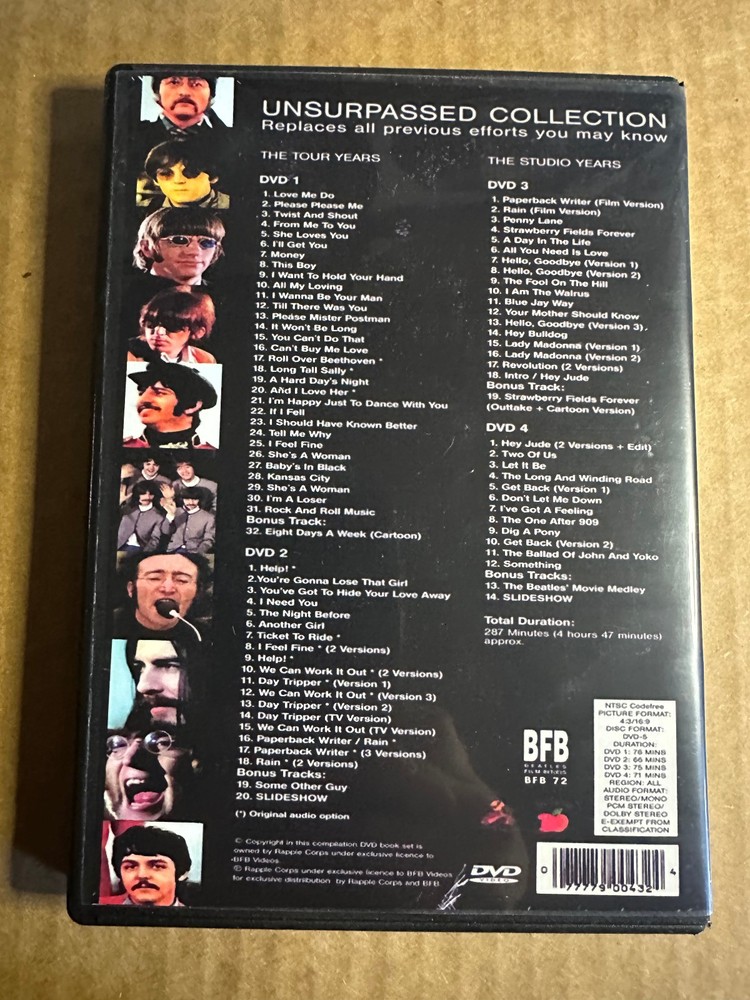 The Beatles - Unsurpassed Promos 2011 DVD Box Set Live