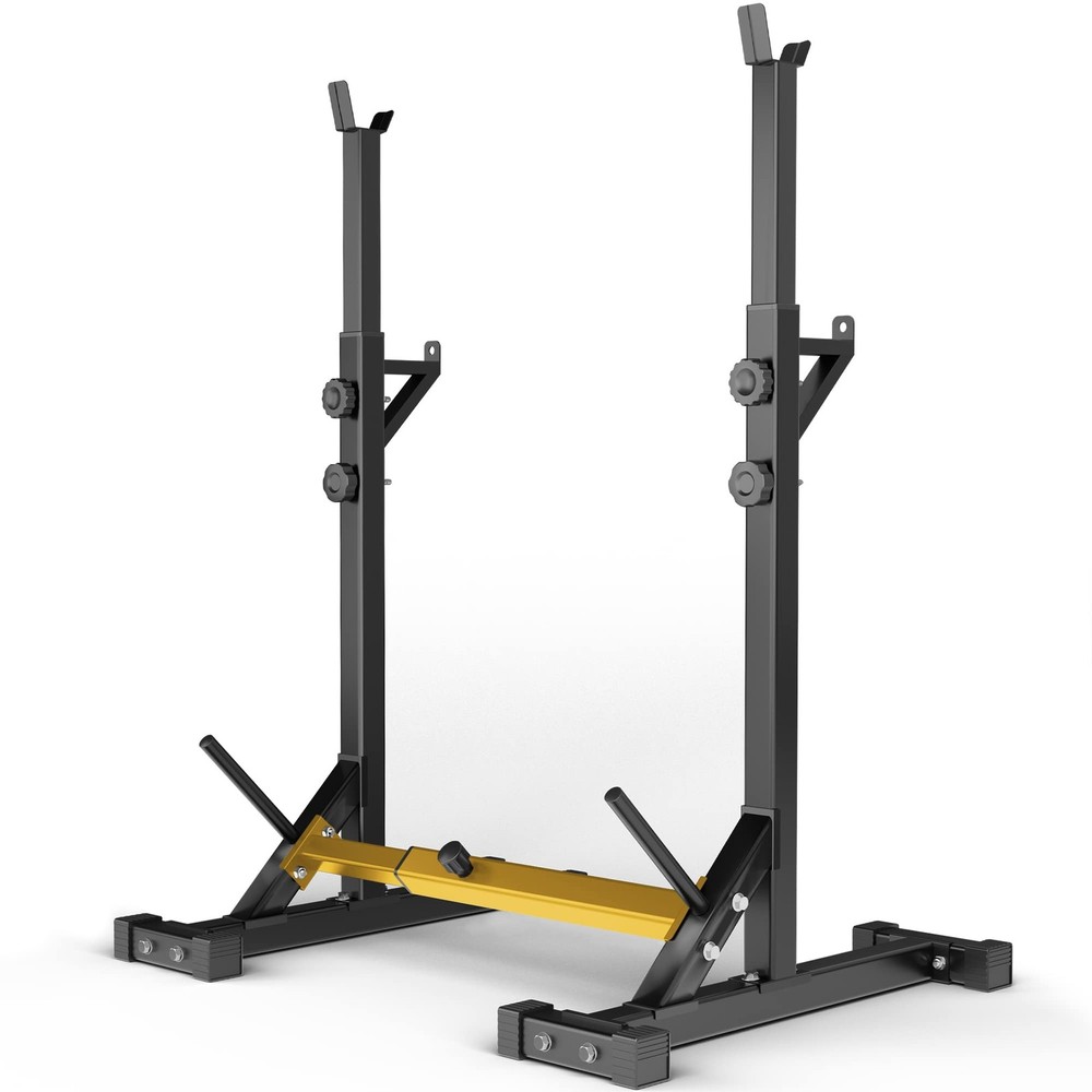Elevens Squat Rack Stand Adjustable Bench Press Rack Barbell Rack Stand Multi-Fu