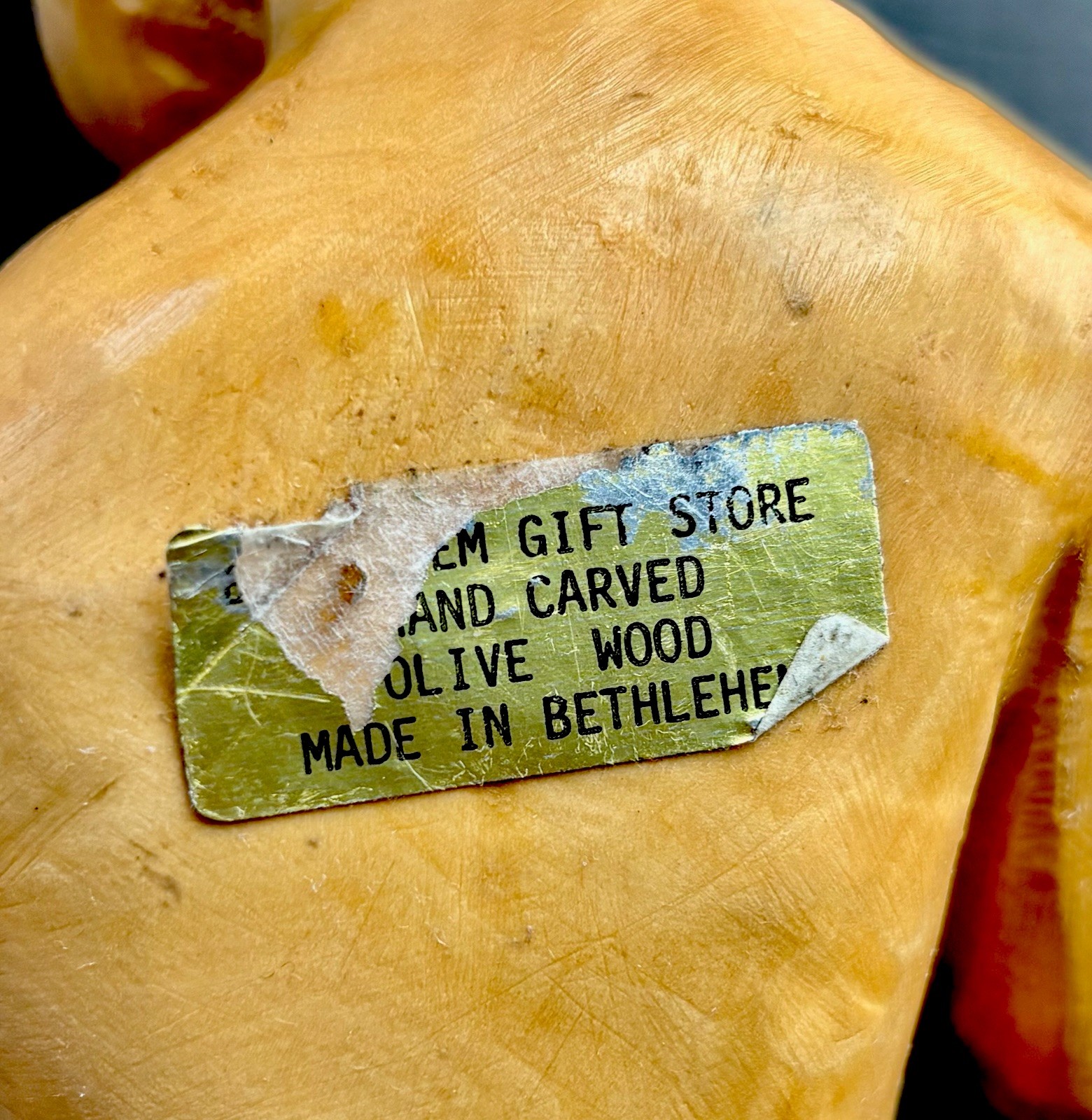 Large 12" Baby Jesus Carved Statue / Figural from Holy Land Olive Wood Bethlehem