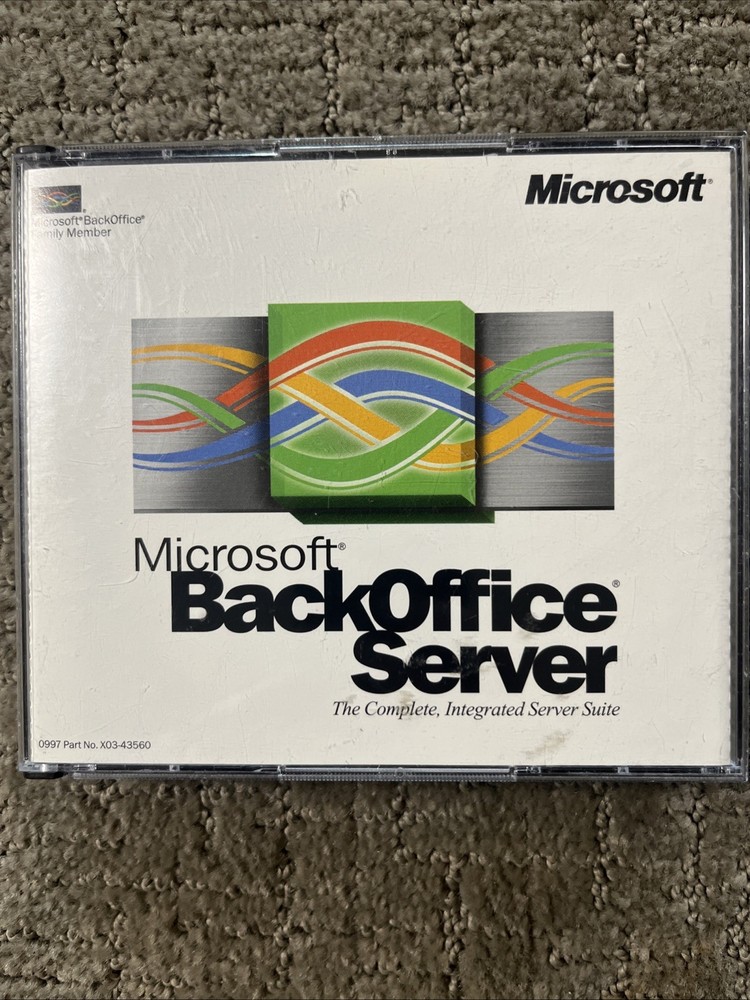 Microsoft BackOffice Server Complete 5 Disc 10 Client With Key