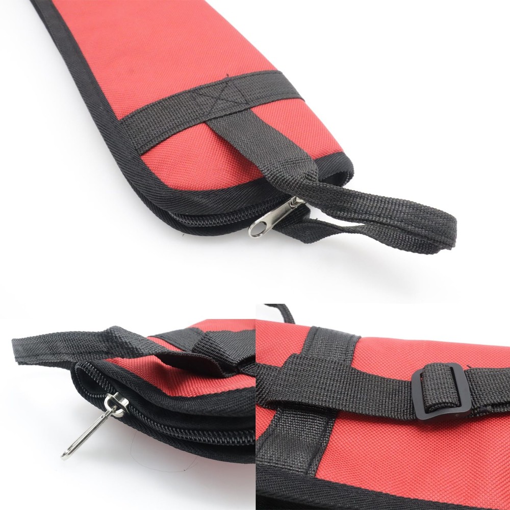 Universal Drum Stick Bag Red Case Holder Percussion Mallets Accessory