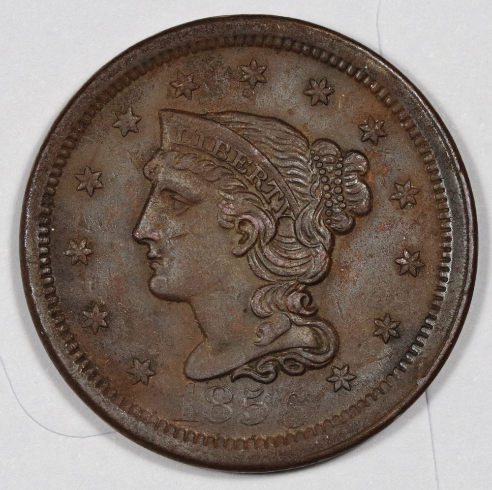 1856 Large Cent.   AU.  205727