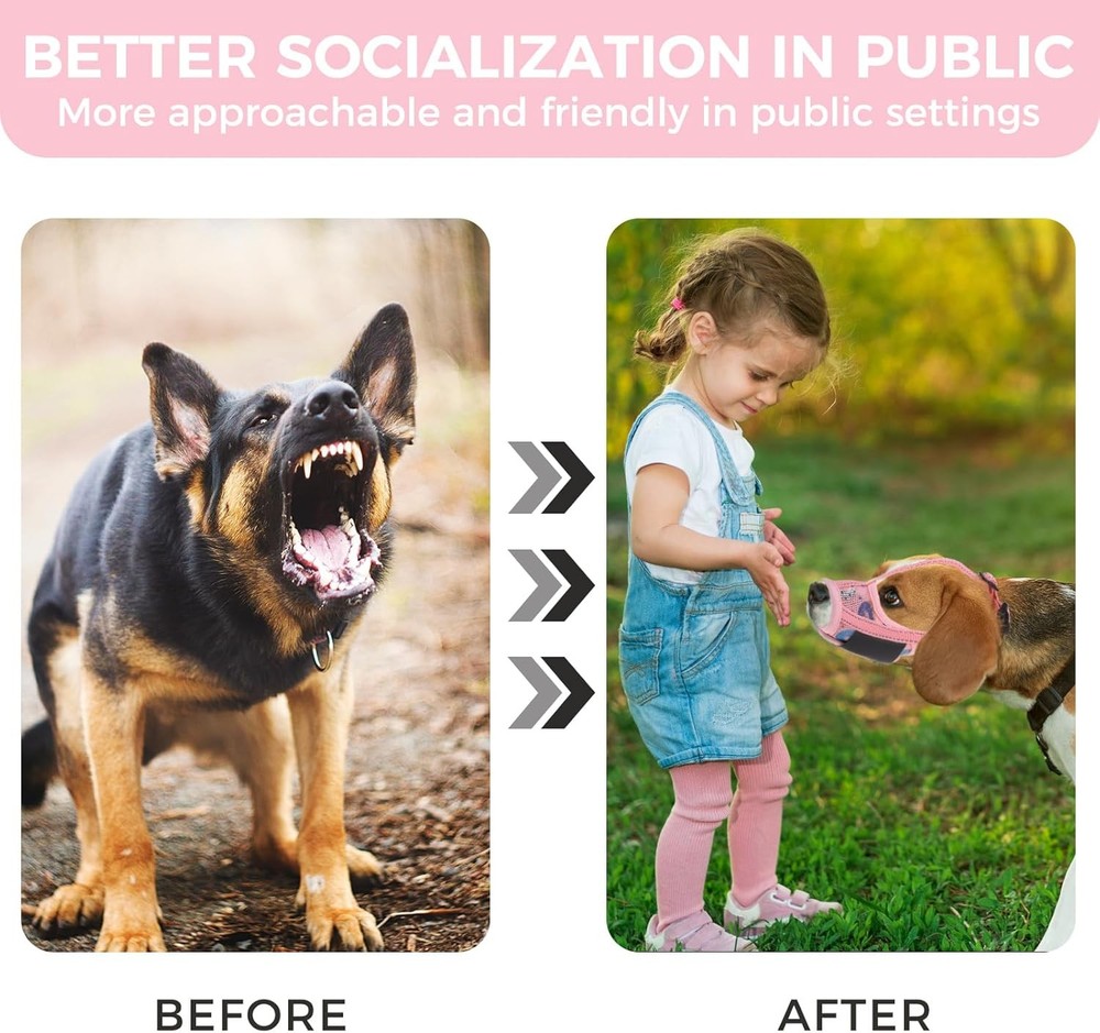 Dog Muzzle Soft Muzzle Anti Biting Barking Chewing Comfortable Air Mesh Mouth