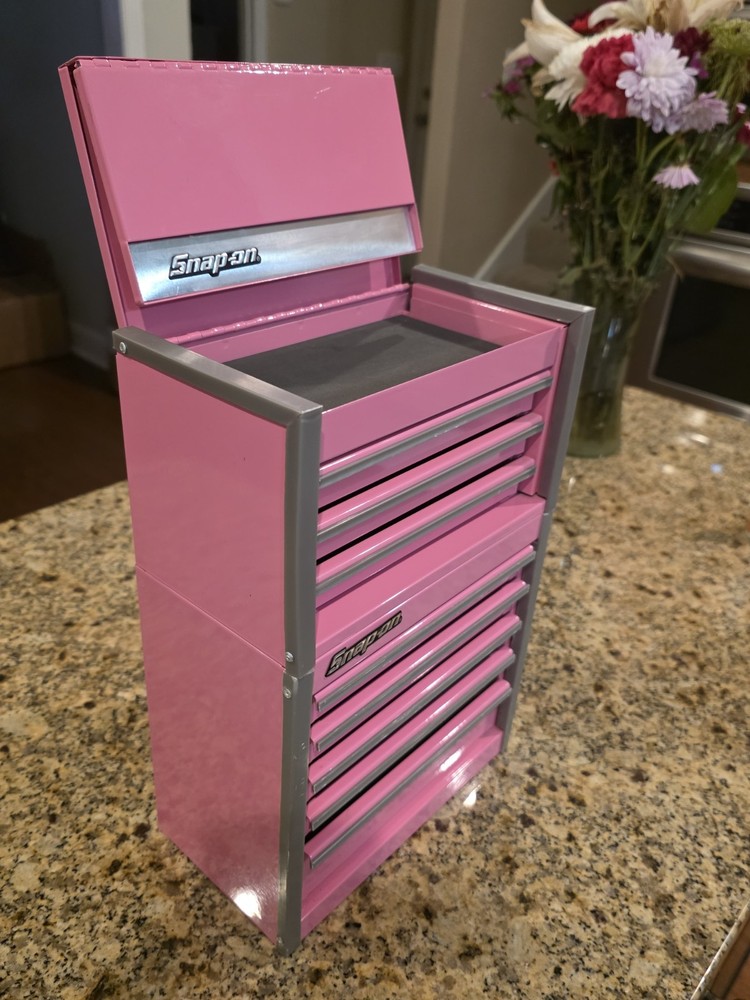 Snap-On - Micro Roll Cab BOTTOM & TOP chest "SET" Mini Tool Box Pink