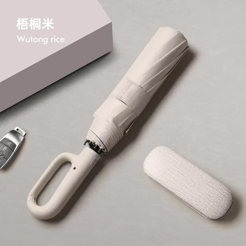 Ring Buckle Design Fully Automatic Umbrella for Men Folding Extra Large Strong