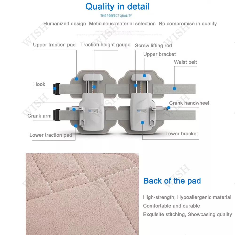 WEIHE Lumbar Traction Device Back Stretcher Spinal Decompression Devices