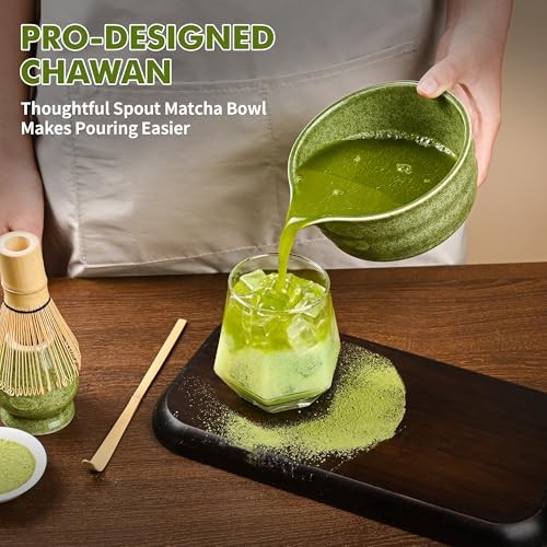Matcha Whisk Set-Japanese Matcha Tea Kit includes Matcha Bowl with