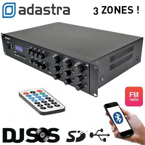 ADASTRA A6 Multi Zone 6X 200W Stereo Amplifier With Bluetooth USB SD FM Install