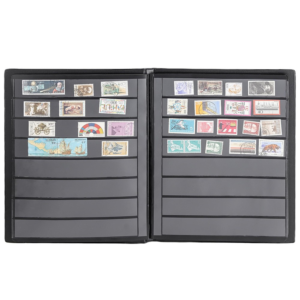 Stamp Albums 160 Pockets - Stockbooks with 30x197mm Sleeves, 10 Double Sided ...