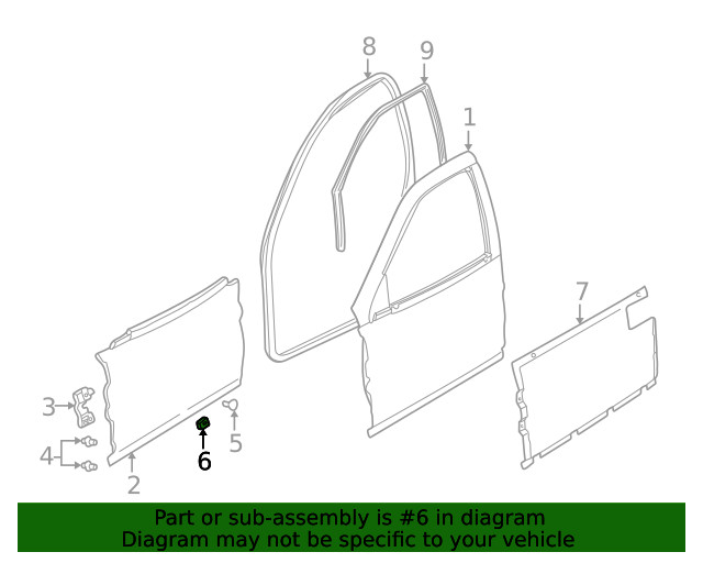 Genuine GM Exterior Panel U-Nut 11517857