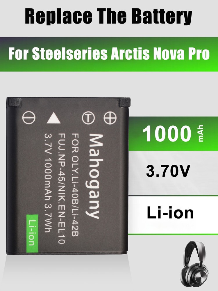 Battery 2-Pack Replacement for Steelseries Arctis Nova Pro Wireless Headset