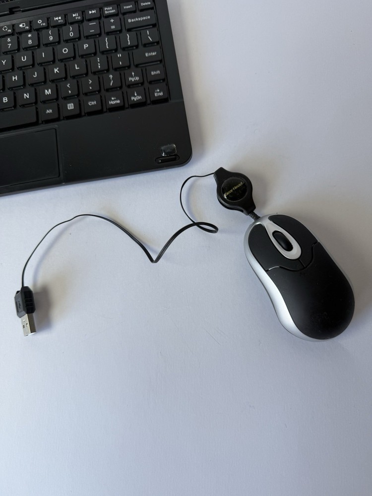 Power Head Compact Wired Keyboard Mouse Bundle PH-003 Black Touchpad