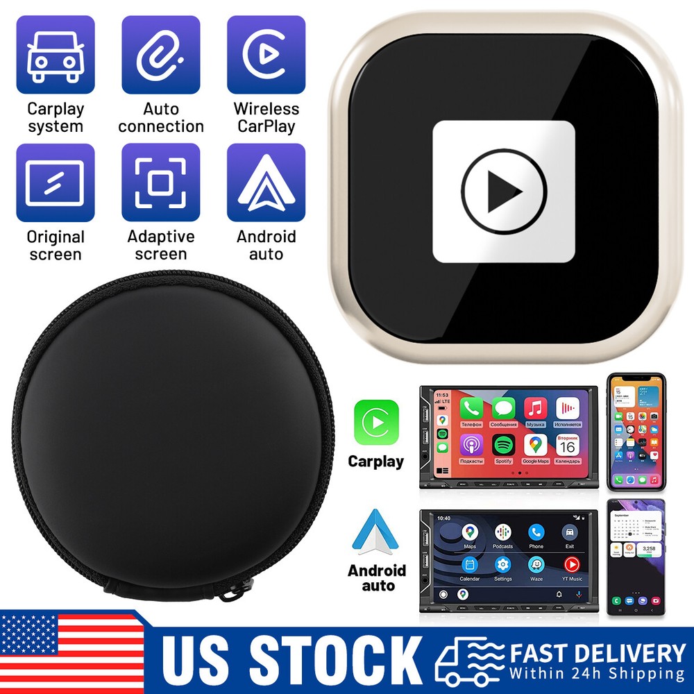 Wireless CarPlay Adapter For iPhone Apple Android Auto Wired to Wireless Dongle