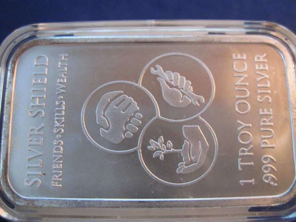 Duality BU Silver Shield 1oz Bar .999 Silver Conscientia