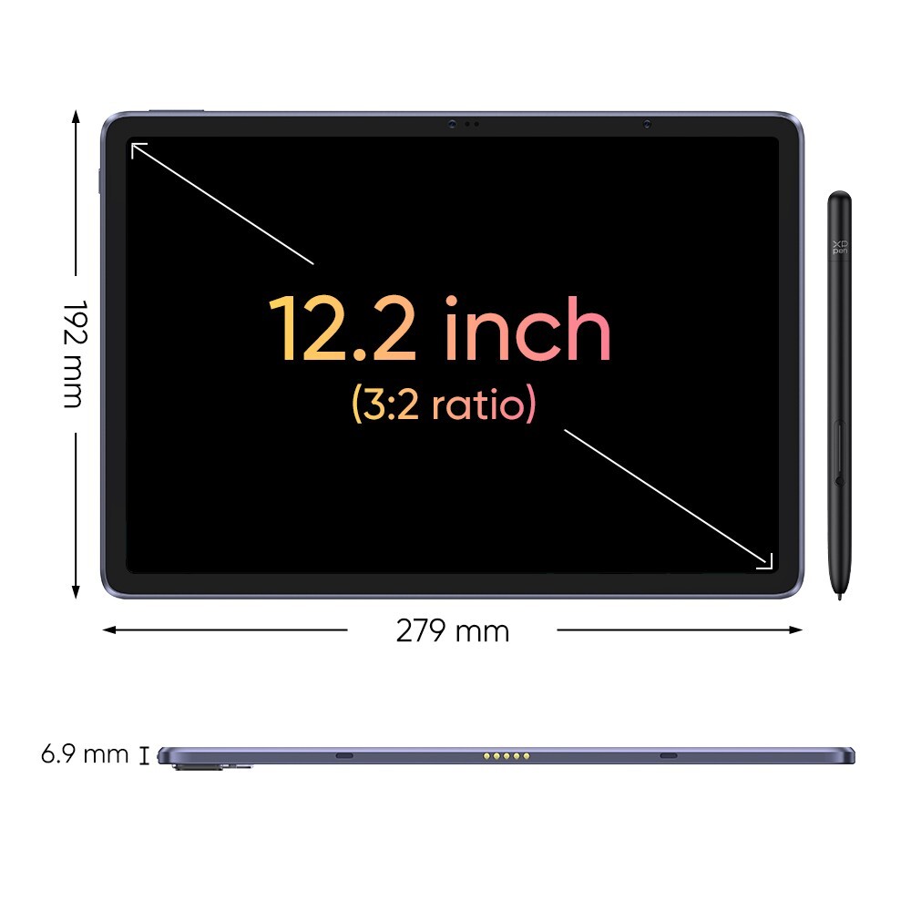 XP-Pen 12.2'' Wireless Magic Drawing Pad Display Bluetooth 16384 256GB ROM Used