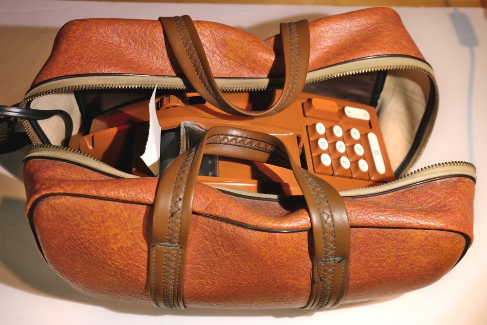 Vintage Sears Adding Machine Model 888.58801 Burnt Orange W/ Case