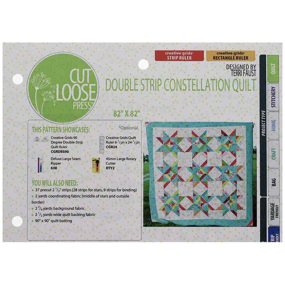 Cut Loose Press, Double Strip Constellation Quilt Pattern