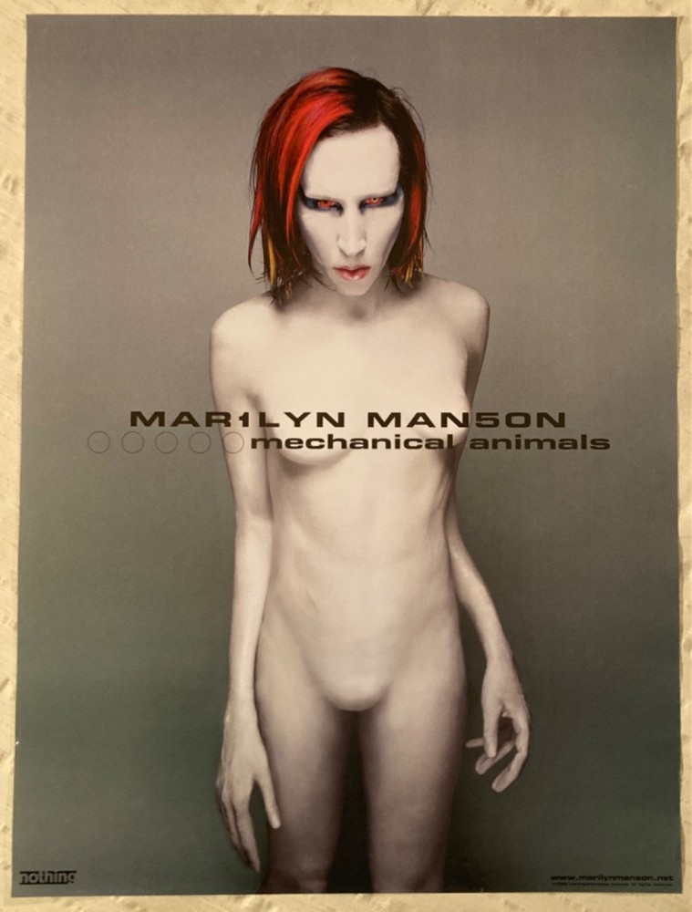 Marilyn Manson 1998 Promo Poster Mechanical Animals O