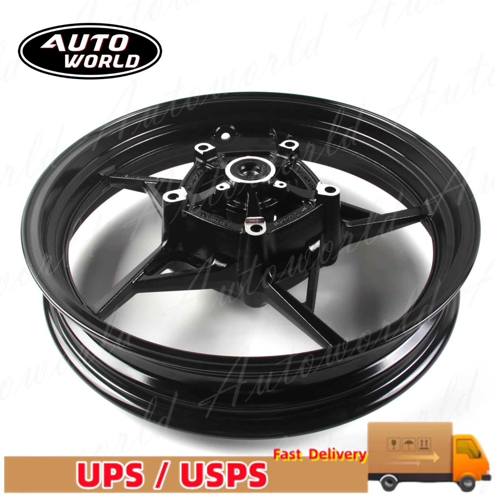 17'' Wheel Rim For Kawasaki Z500 SE 2025 2024 Ninja500R Front Rear Glossy Black