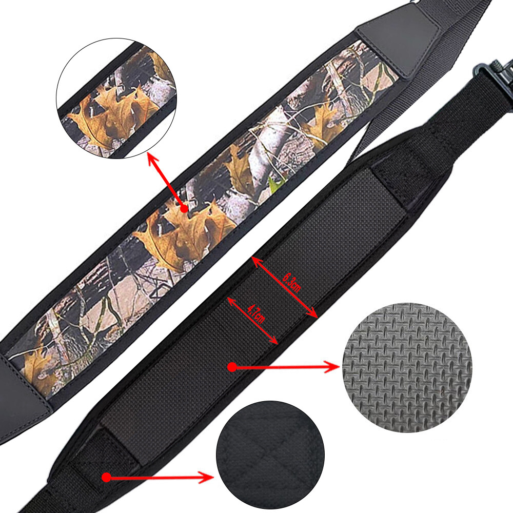 Two Point Rifle Gun Sling with Swivels Neoprene Padded Adjustable Shoulder Strap