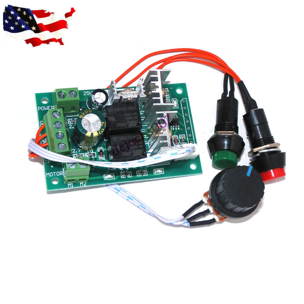 DC12V-24V 10A PWM Brush Motor Speed Controller Positive inversion Switch Control