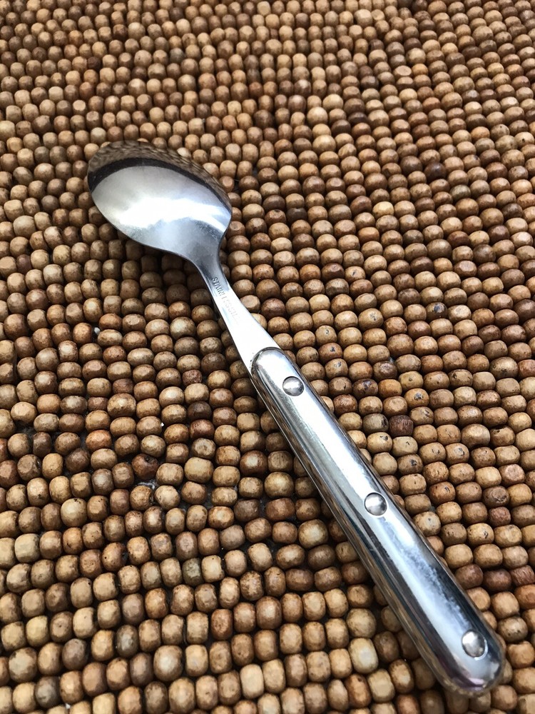 Stainless Flatware Chrome Like Silver Plastic Hdl Rivets TEASPOON 6.5”