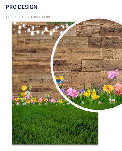 59" x 82" Spring Brown Rustic Wood Backdrop Photography Spring 59 x 82 in