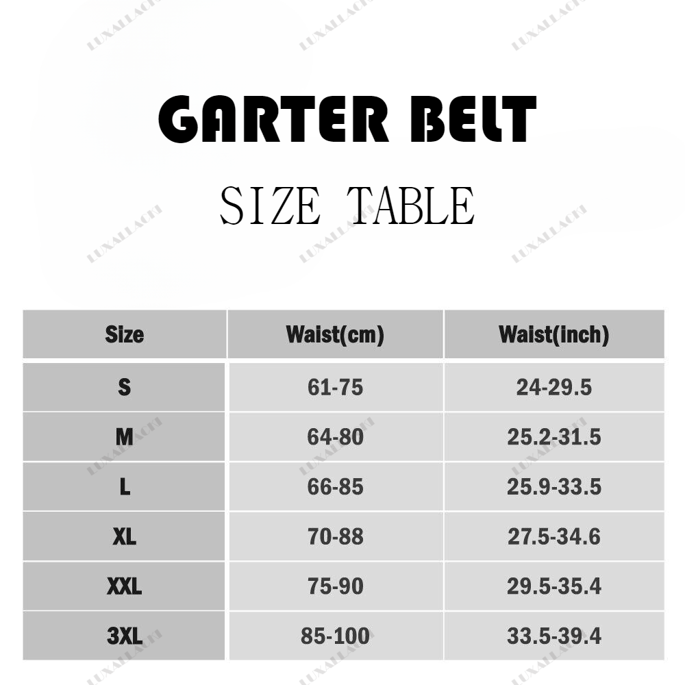 Retro Classic 12 Straps Garter Belt Metal Clips Underwear Lingerie Plus Size