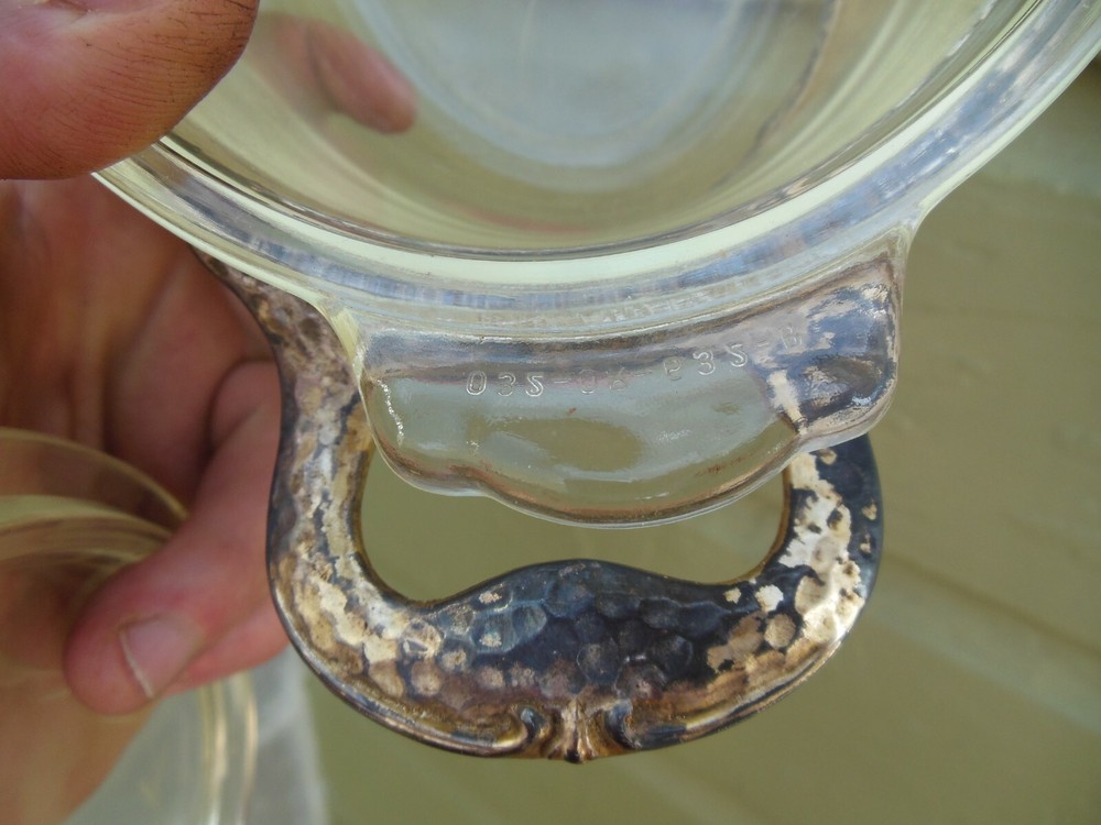 Vintage Pyrex 1926 - 1939 Silverplate Casserole Bowl Dish 032-OR-632-B Early!