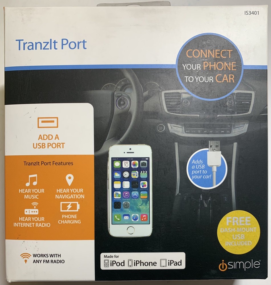 isimple TranzIt Port IS3401 USB Port Audio Playback And Charging