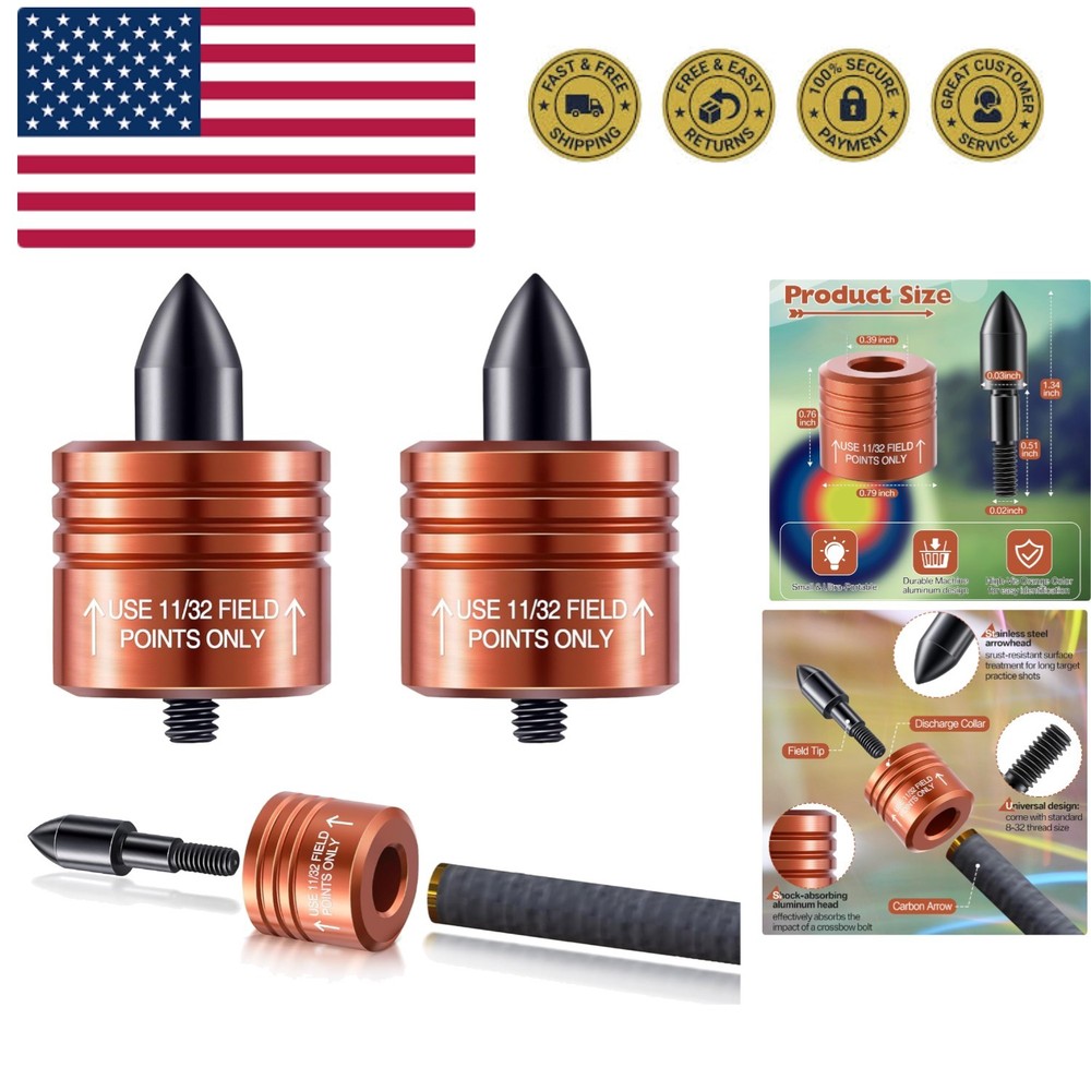 Versatile 2-Pack Crossbow Decocking Tips for All Bow Types - Easy Bolt Release