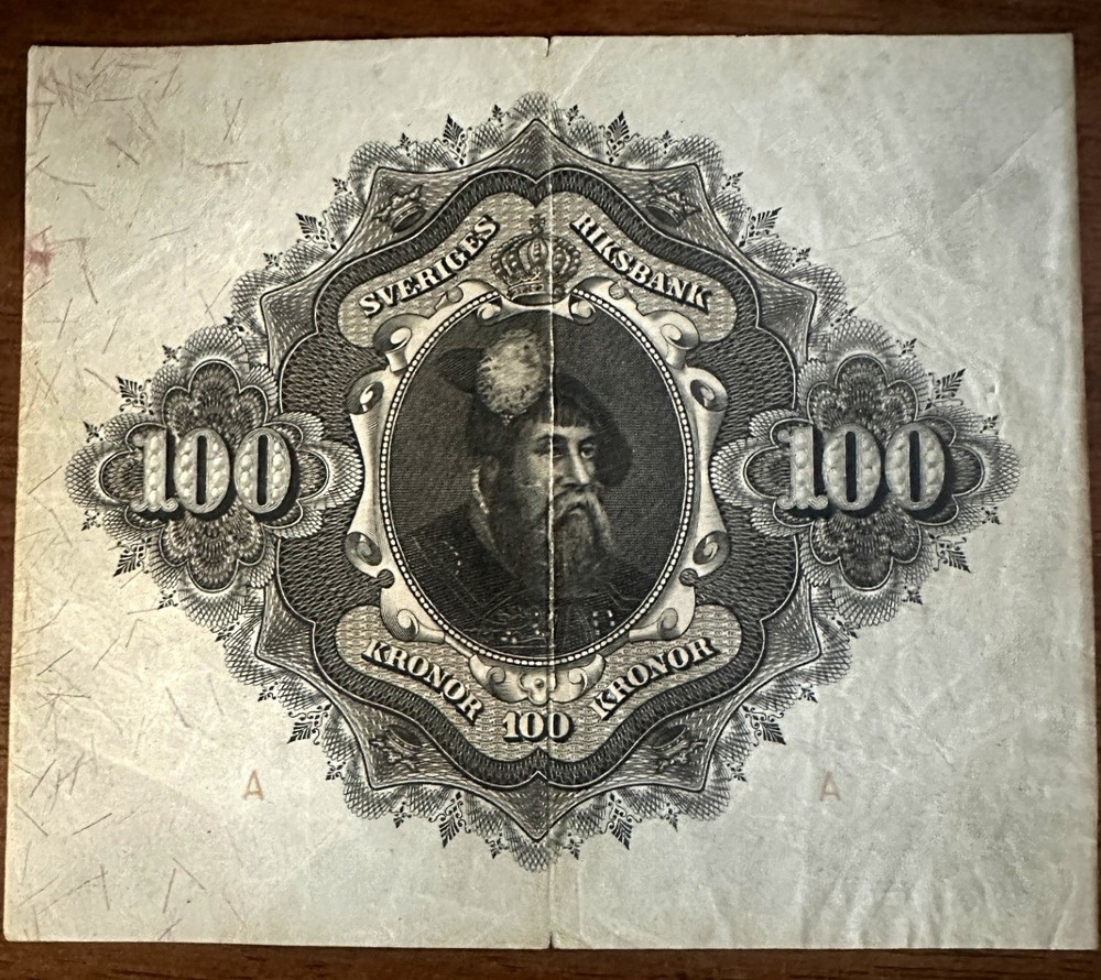 Sweden 100 Kronor ban note 1940