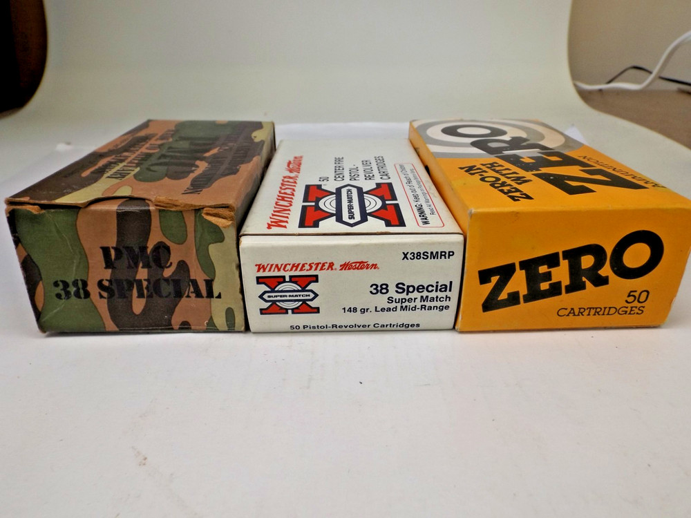 3 Empty Vintage Ammo Boxes Zero -- PMC -- Winchester -- No inserts 38 Special