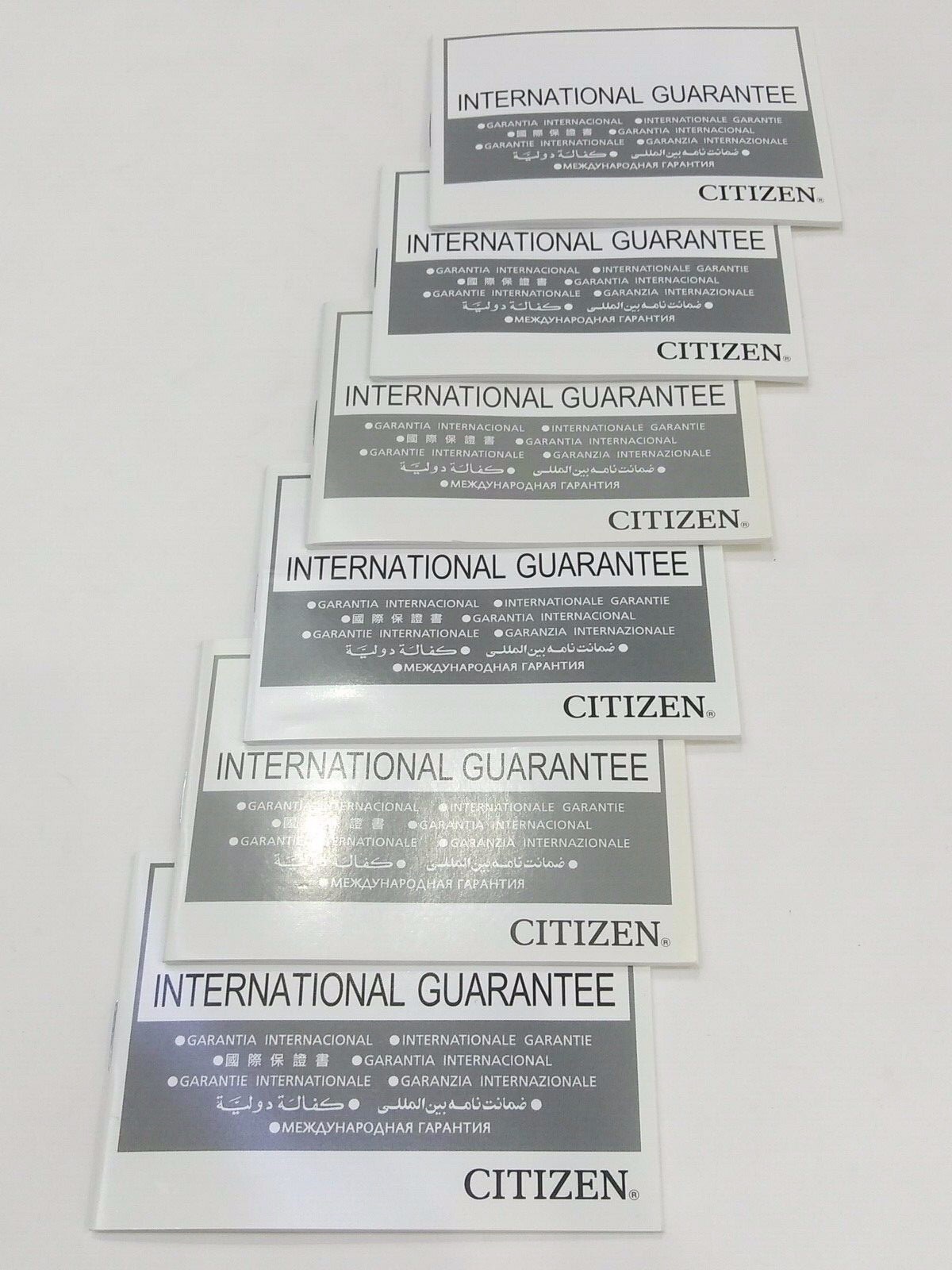 CITIZEN authentic International Guarantee Booklet