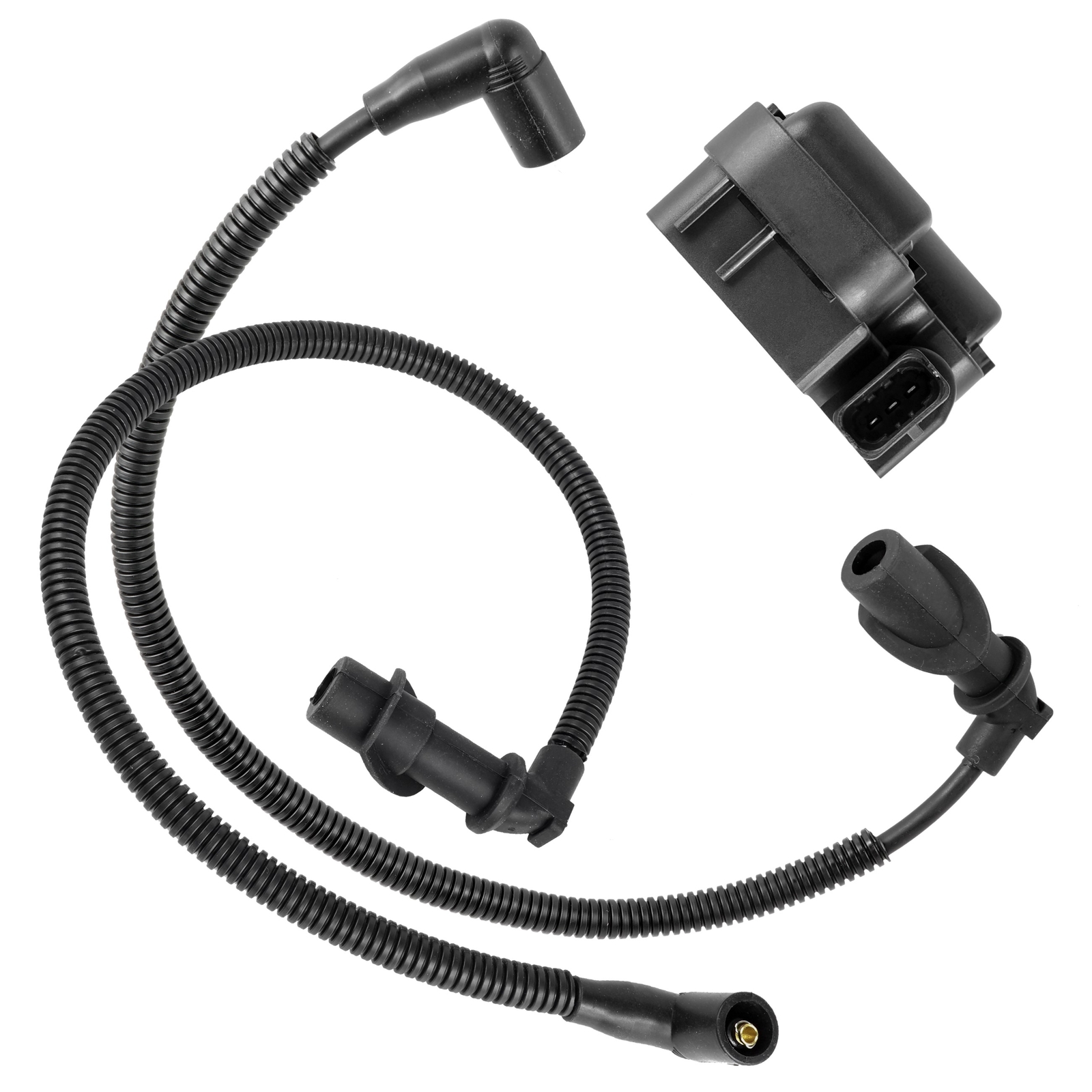 Ignition Coil w/ Spark Plug Wire 59.3 / 49.5 cm For Polaris Sportsman 800 06-08