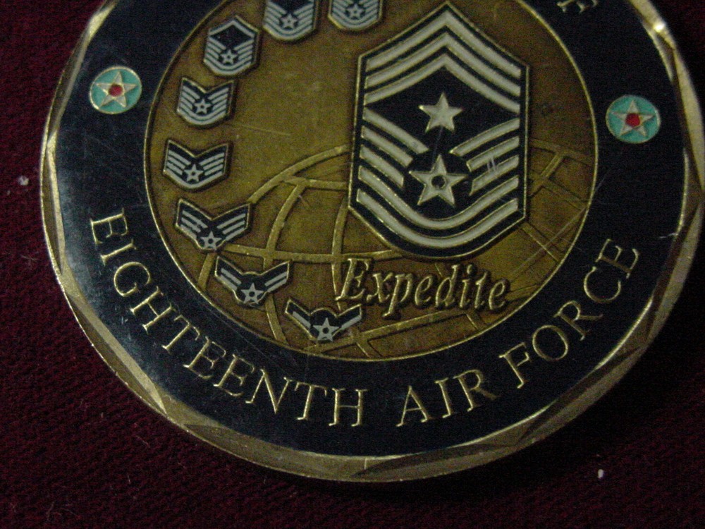 Eighteenth Air Force Challenge Coin 18th 18 AF - Command Chief