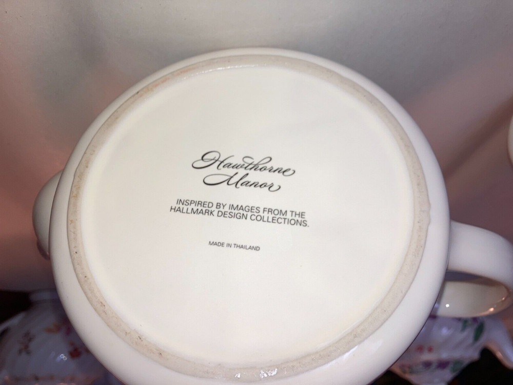 Hawthorne Manor Hallmark Design Collection Ceramic Teapot Fruit Pattern