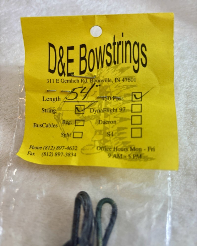D & E Bowstrings 54 In Bowstring For Crossbow, 450 Plus. Free Shipping.