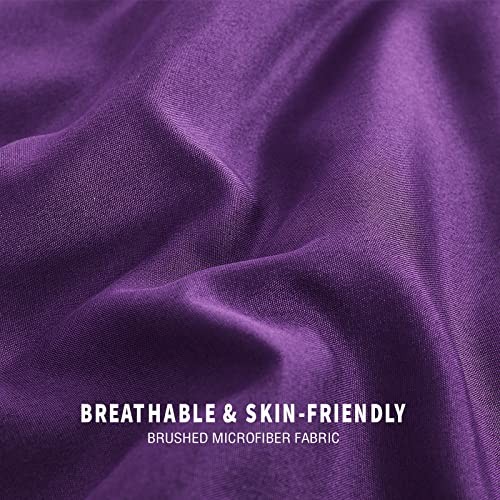 Lightweight Summer Reversible Size Comforter Set, Down Twin Deep Purple/ Lilac