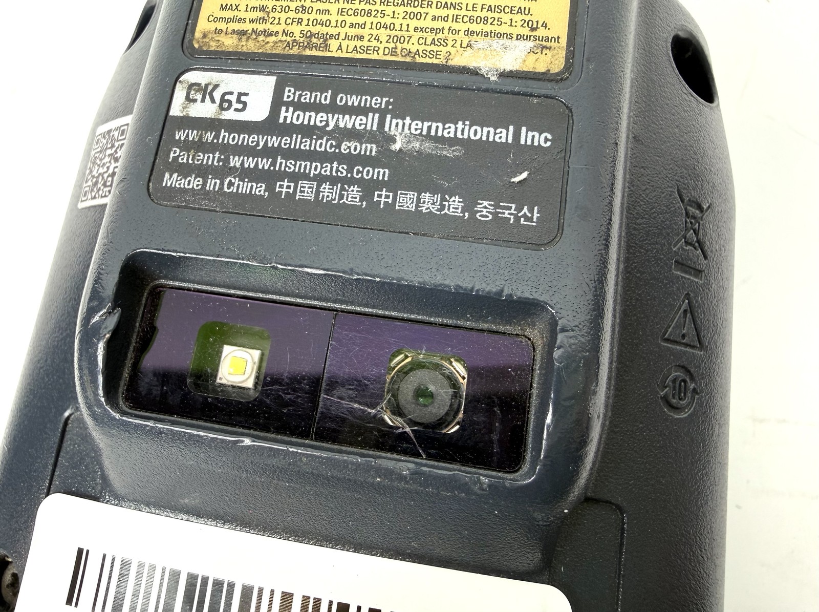 Lot of 4 Honeywell CK65 Computer Barcode Scanner CK65-L0N-BMC110F w/Battery Dock