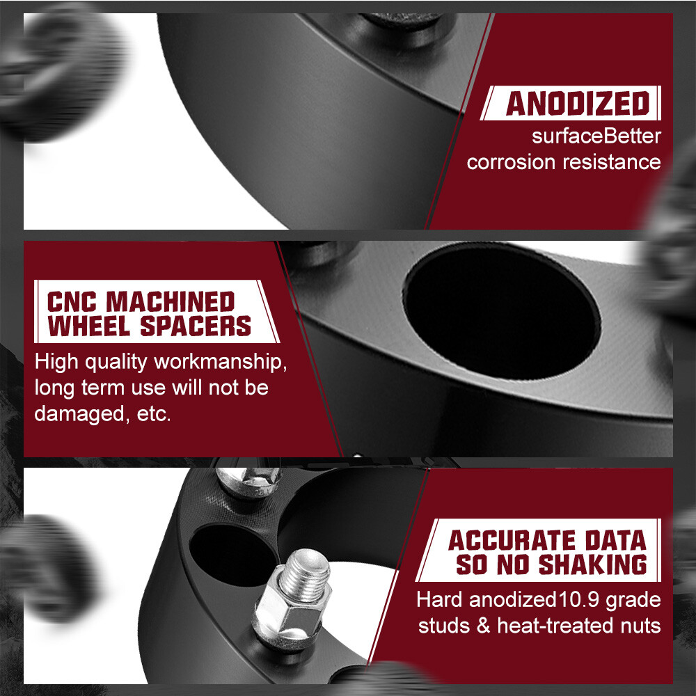 4Pcs 2 inch 6 Lug 6x5.5 Wheel Spacers fits Chevy Silverado 1500 Suburban Sierra