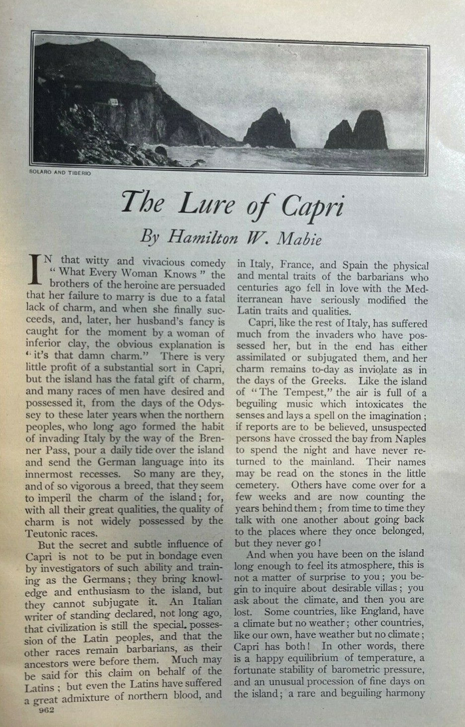 1910 Isle of Capri illustrated