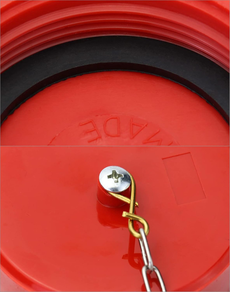 2-1/2" NST/NH Plastic Fire Hose Connection Standpipe Cap Fitting and Chain Fire