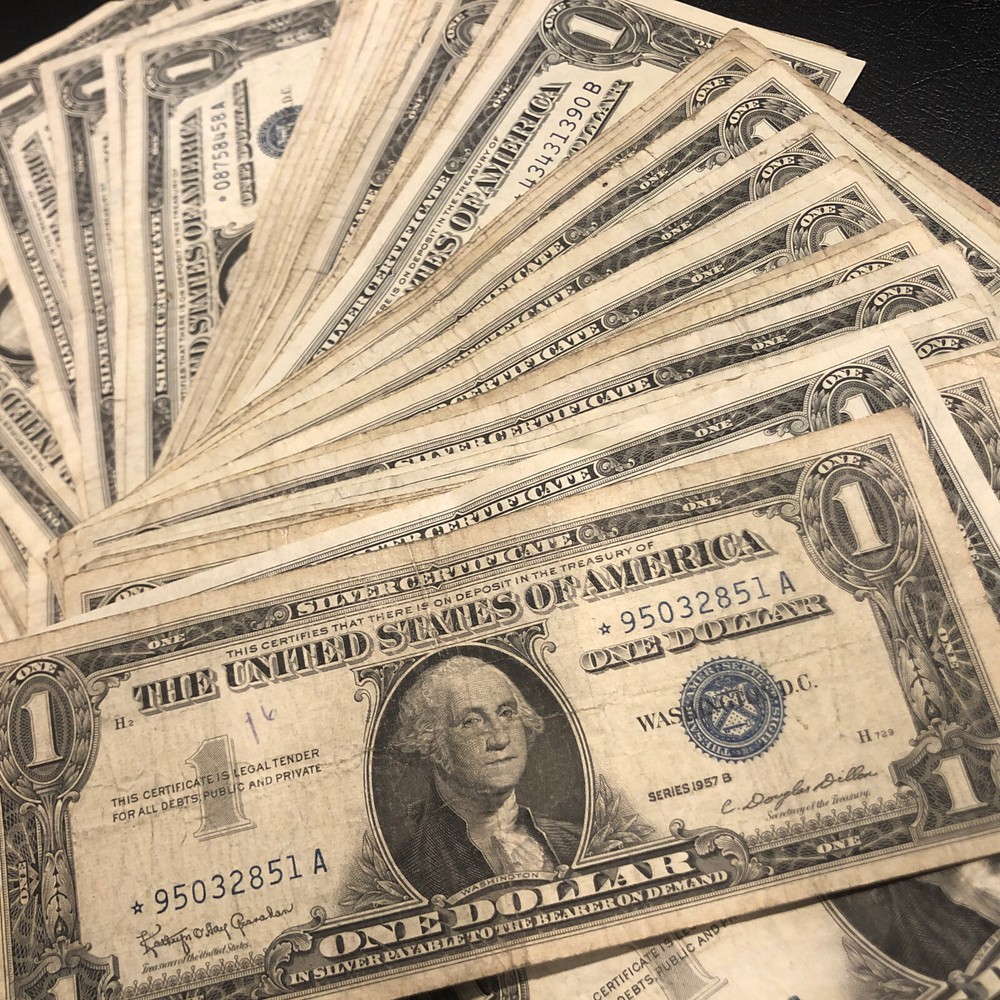 1957 One Dollar ($1) Star Note - Clean Silver Certificate Bill