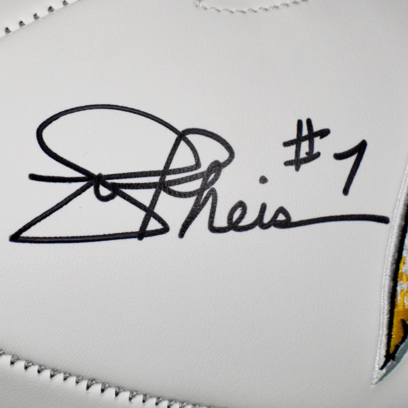 Joe Theismann Signed 83 NFL MVP Inscription Washington Redskins Logo Football (J