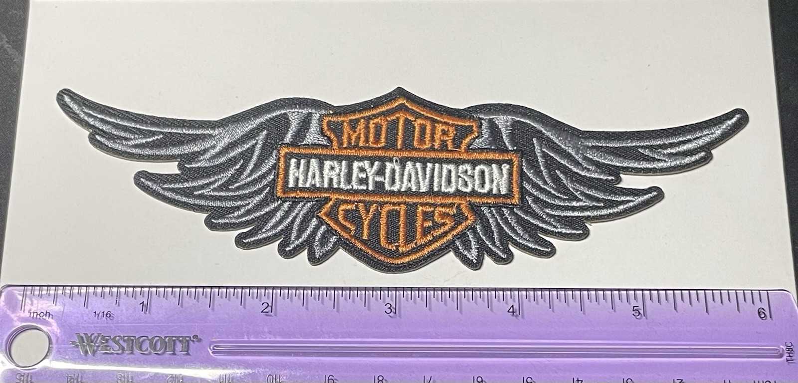 6” Harley Davidson Motorcycles Embroidered Big Wings Iron On Patch