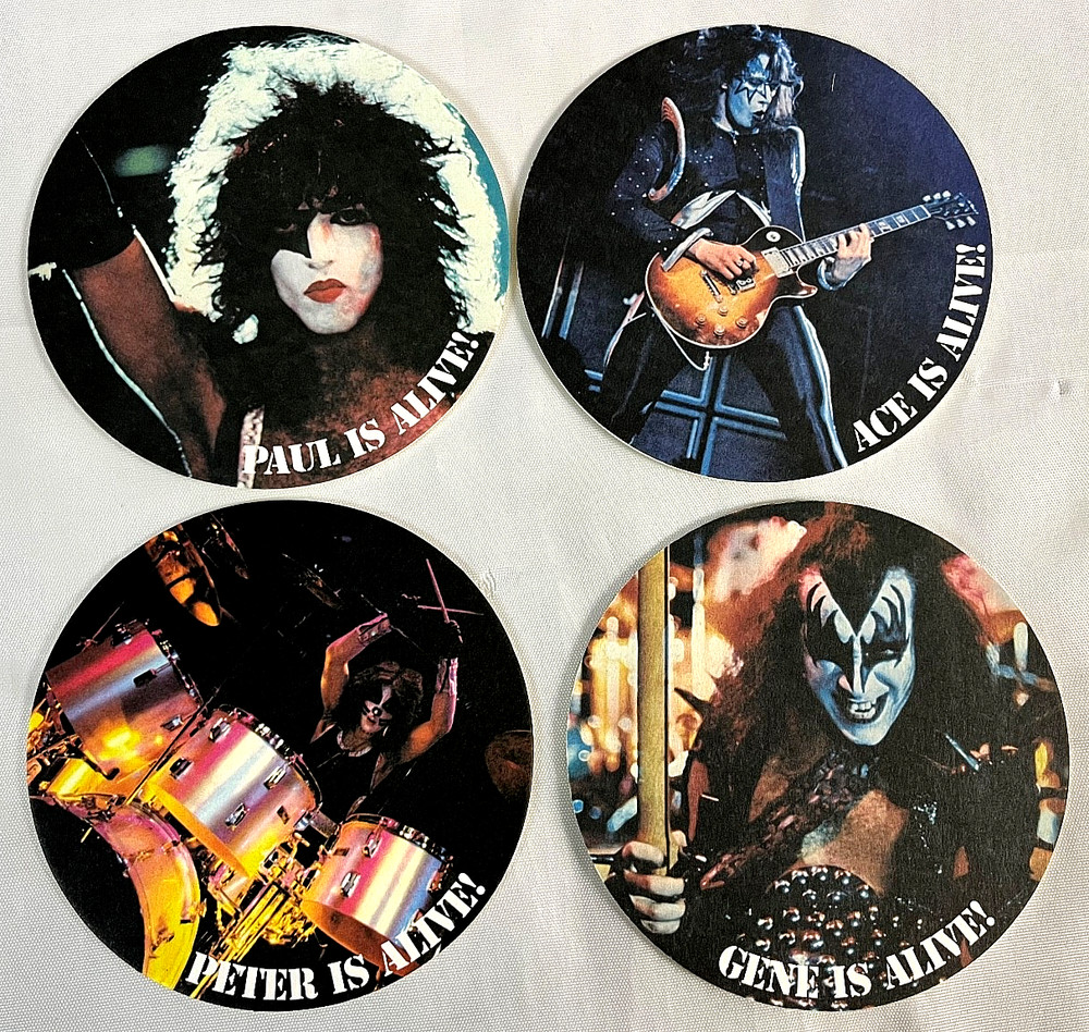 KISS Alive! 50th Anniv. Coasters OFFICIAL Boxset Exclusive SET Of 4 Rare ACE EXC